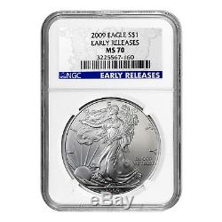 2009 $1 American Silver Eagle MS70 NGC Early Releases