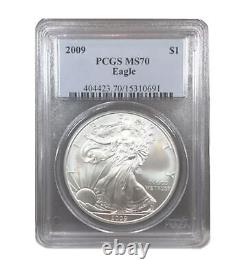 2009 $1 American Silver Eagle MS70 PCGS