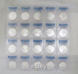 2009 Silver American Eagles-PCGS MS69-Investors Lot-20 Coins withBox