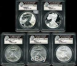 2011 $1 Silver American Eagle 25th Anniversary 5-Coin Set PR/MS 70 PCGS 24038742