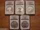 2011 25TH ANNIVERSARY AMERICAN EAGLE SILVER COIN SET NGC MS/PF70 Early Releases
