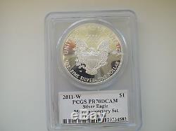 2011 25th Anniversary 5Coin Silver American Eagle Set PCGS PR70 MS 70