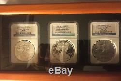 2011 25th Anniversary Early Release American Silver Eagle Set MS 70 PF70 NGC