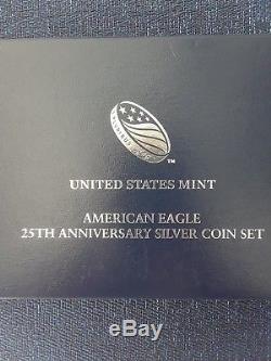2011 5-Coin American Silver Eagle 25th Anniversary Set NGC Early Release MS/PF70