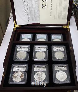 2011 American Eagle 25th Anniversary 10 Coin Set MS 70 PCGS Signed Mercanti