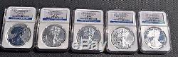2011 American Eagle 25th Anniversary Silver Coin Set NGC MS/PF 70
