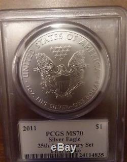 2011 American Eagle PCGS MS70 First Strike Mercanti Signed 25th anniversary