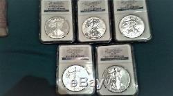 2011 American Silver Eagle 25th Anniversary 5 Coin Set Early Release MS/PF 7