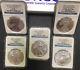 2011 American Silver Eagle 25th Anniversary 5 Piece Set NGC PF/MS70 ER