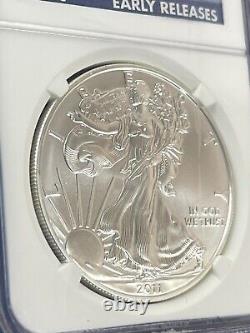 2011 American Silver Eagle 25th Anniversary Early Release NGC MS69