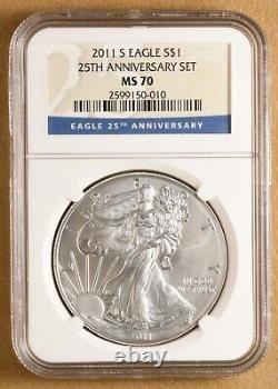 2011 S American Eagle Silver Dollar NGC MS70