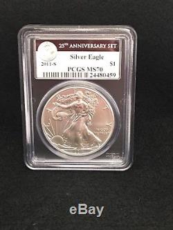 2011-S American Silver Eagle 25th Anniversary First Strike PCGS MS70