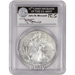 2011-S American Silver Eagle Burnished 25th Ann PCGS MS70 First Strike Mercanti