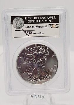 2011-S BURNISHED Silver Eagle PCGS MS70 FS From 25TH ANNIVERSARY SET MERCANTI