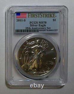 2011 (S) Silver American Eagle 25th Anniversary PCGS MS70 First Strike