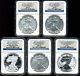 2011 Silver American Eagle 25th Anniversary 5 Coin Set MS70/PF70 NGC 3559375-118