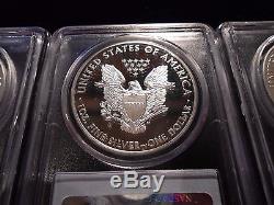 2011 Silver American Eagle 25th Anniversary 5 Coin Set PCGS MS/PR 70 w OGP & COA