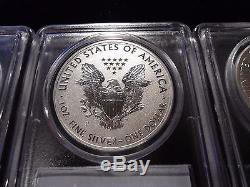 2011 Silver American Eagle 25th Anniversary 5 Coin Set PCGS MS/PR 70 w OGP & COA