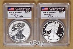 2011 Silver American Eagles 5-Coin Set First Strike -Mercanti- PCGS MS70 & PF70