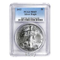 2012 $1 American Silver Eagle MS69 PCGS