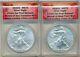 2012 American Silver Eagle 2 Coin Set-first Release-both Anacs Graded Ms70