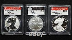 2012 Silver American Eagle PCGS MS70/PR70 3-Coin Set Mercanti
