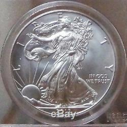 2012-w Burnished American Silver Eagle First Strike Mercanti Label Pcgs Ms70