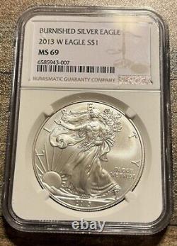 2013 $1 American Silver Eagle NGC MS69 Brown Label