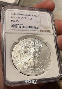 2013 $1 American Silver Eagle NGC MS69 Brown Label