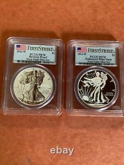 2013 American Eagle West Point Silver 2-Coin Set US Flag First Strike PF70 MS70