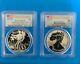 2013-W 2-COIN SILVER AMERICAN EAGLE WEST POINT SET PCGS PR70/MS70 FIRST STRIKE m