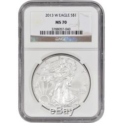2013-W American Silver Eagle Uncirculated Collectors Burnished NGC MS70