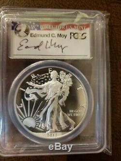 2013-W Silver Enhanced American Silver Eagle MS70 West Point Mint 1st Moy hand