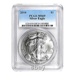 2014 $1 American Silver Eagle MS69 PCGS