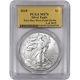 2015 American Silver Eagle PCGS MS70 First Day WP Strike Gold Foil