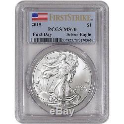 2015 American Silver Eagle PCGS MS70 First Strike First Day