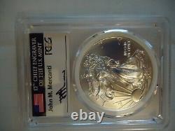 2015(P) American Eagle Silver $1, MS 69 Mercanti MINT ENGRAVER SERIES PCGS
