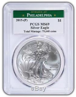 2015 (P) American Silver Eagle PCGS MS-69 THE RAREST MINT STATE EAGLE EVER