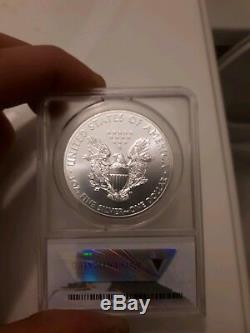 2015 P American Silver Eagle. Super Rare. ANACS MS69 Flag Label