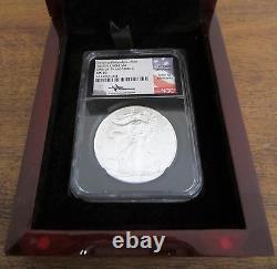 2015 P RAREST American Silver Eagle NGC MS70 hand Signed by Mercanti