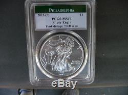 2015 (P) silver American eagle PCGS MS 69 Struck in Philadelphia
