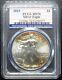 2015 PCGS MS70 Silver Eagle -Rare Flag label, Rarer Toned MS70! Beautiful Orange