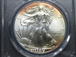 2015 PCGS MS70 Silver Eagle -Rare Flag label, Rarer Toned MS70! Beautiful Orange