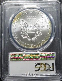 2015 PCGS MS70 Silver Eagle -Rare Flag label, Rarer Toned MS70! Beautiful Orange