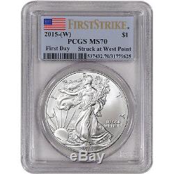 2015-(W) American Silver Eagle PCGS MS70 First Strike First Day