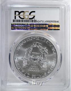 2015 (p) American Silver Eagle, Pcgs Ms-69 Green Label Mintage 79,640