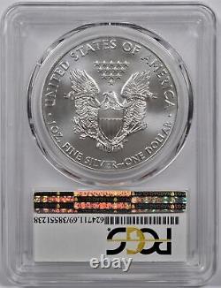 2015-(p) Silver American Eagle Dollar S$1 Pcgs Ms 69 Struck At Philadelphia Mint