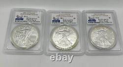 2016 $1 PCGS American Silver Eagle Dollar MS70 Lot Of 3