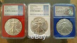2016 30th Anniversary American Silver Eagle Ngc Ms70. And 3 Pf 70 Ultra Cameo