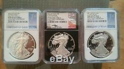 2016 30th Anniversary American Silver Eagle Ngc Ms70. And 3 Pf 70 Ultra Cameo